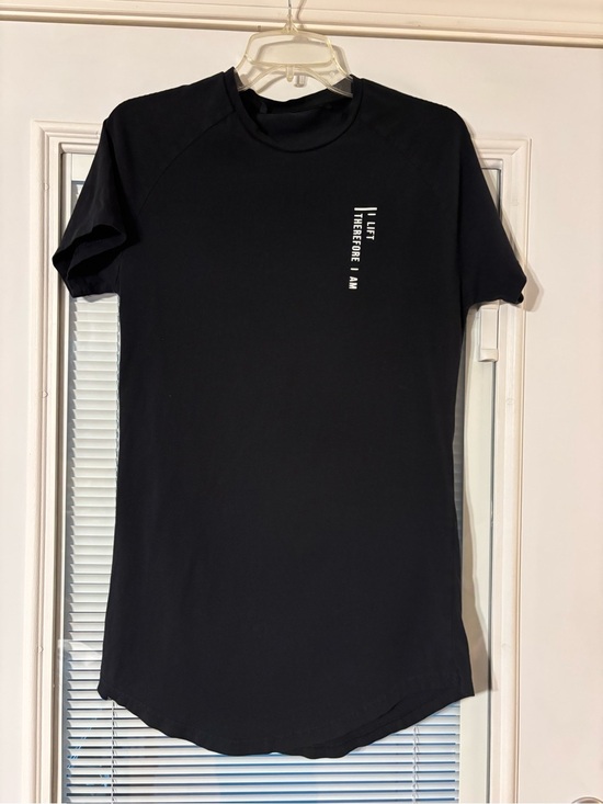 Gymshark Tops - Gymshark Black Short Sleeve Tee with White Chest Text